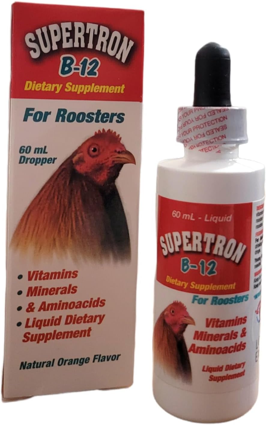 Extra Strength Fanpet Supertron B-12 Supplement for Roosters - Boost Performance and Health