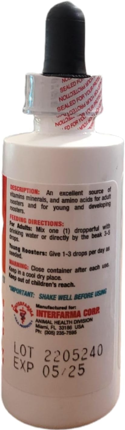 Extra Strength Fanpet Supertron B-12 Supplement for Roosters - Boost Performance and Health