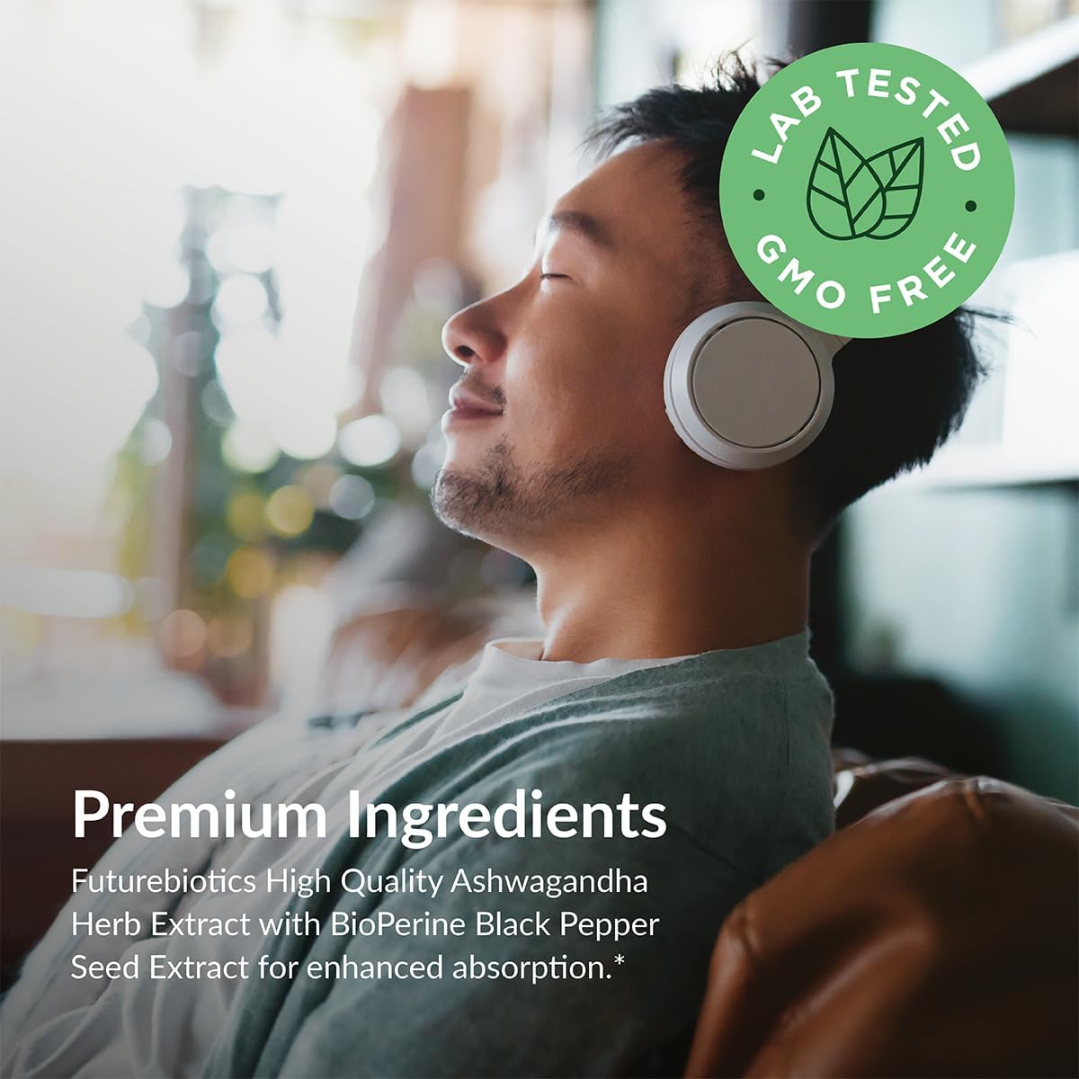 Extra Strength Futurebiotics Ashwagandha Capsules with BioPerine for Stress & Mood - 100 Veg Caps, Non GMO