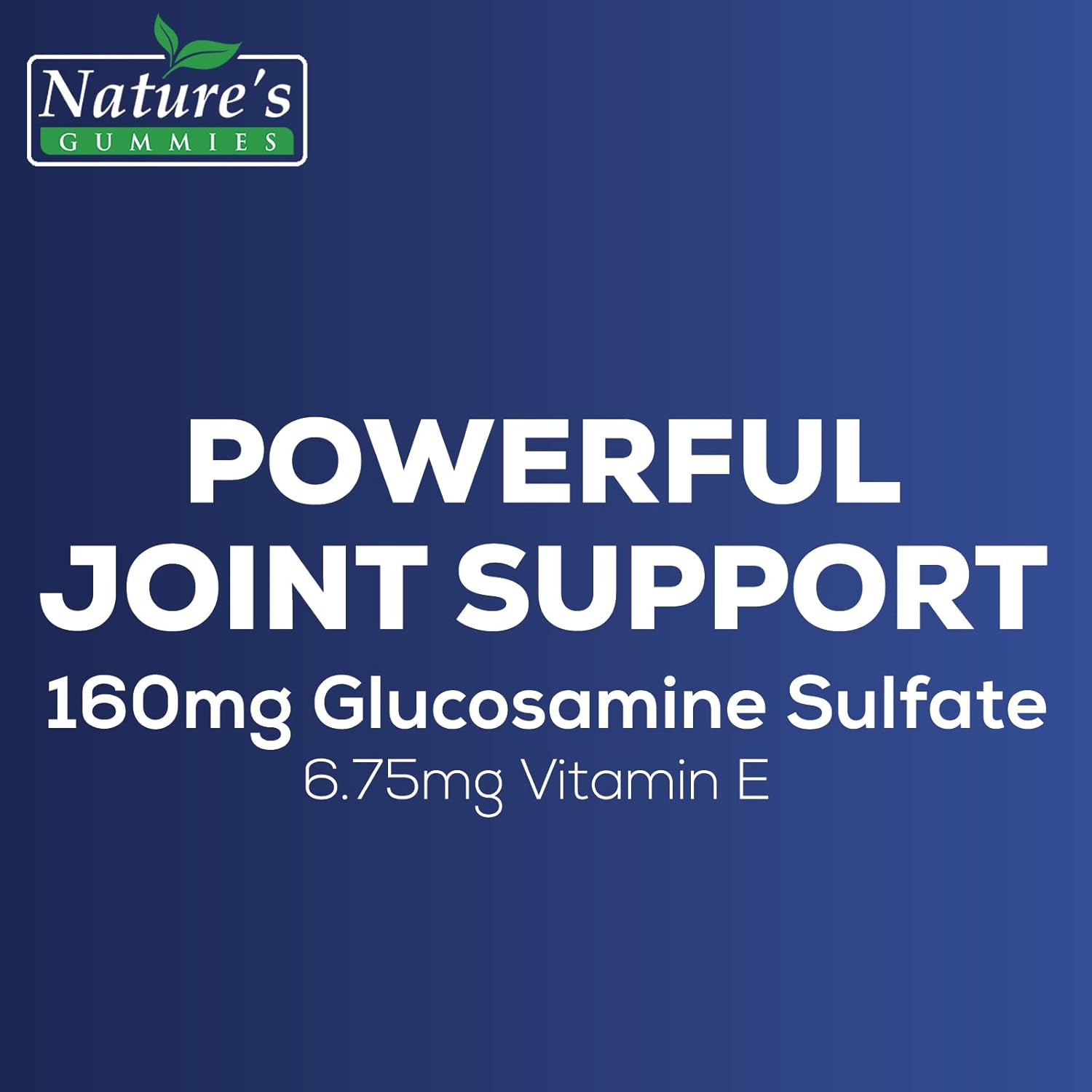 Extra Strength Glucosamine Gummies for Joint Health & Flexibility - Natural Joint Support Supplement with Vitamin E - 120 Gummies for Women & Men