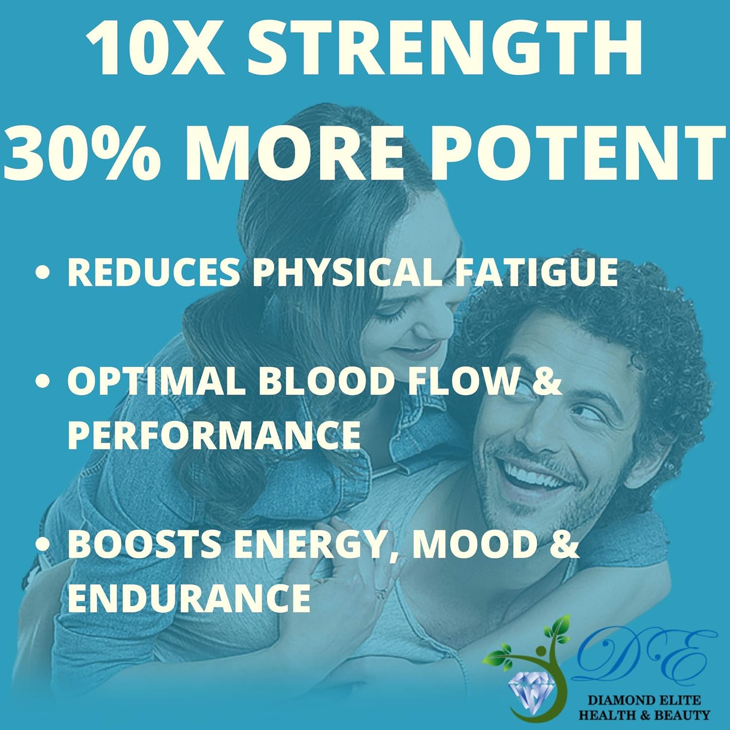 Extra Strength Horny Goat Weed Extract with Maca, L-Arginine, Tongkat Ali - Energy & Stamina Booster for Men & Women - Diamond Elite Health Products - 60 Capsules