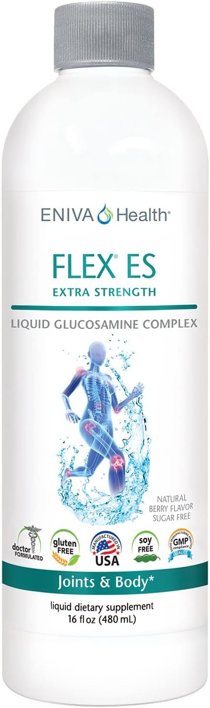 Extra Strength Liquid Glucosamine Joint Supplement with 5000mg of Glucosamine, Chondroitin, MSM, Collagen, and Hyaluronic Acid. No Sugar, Keto Friendly - 16 Servings