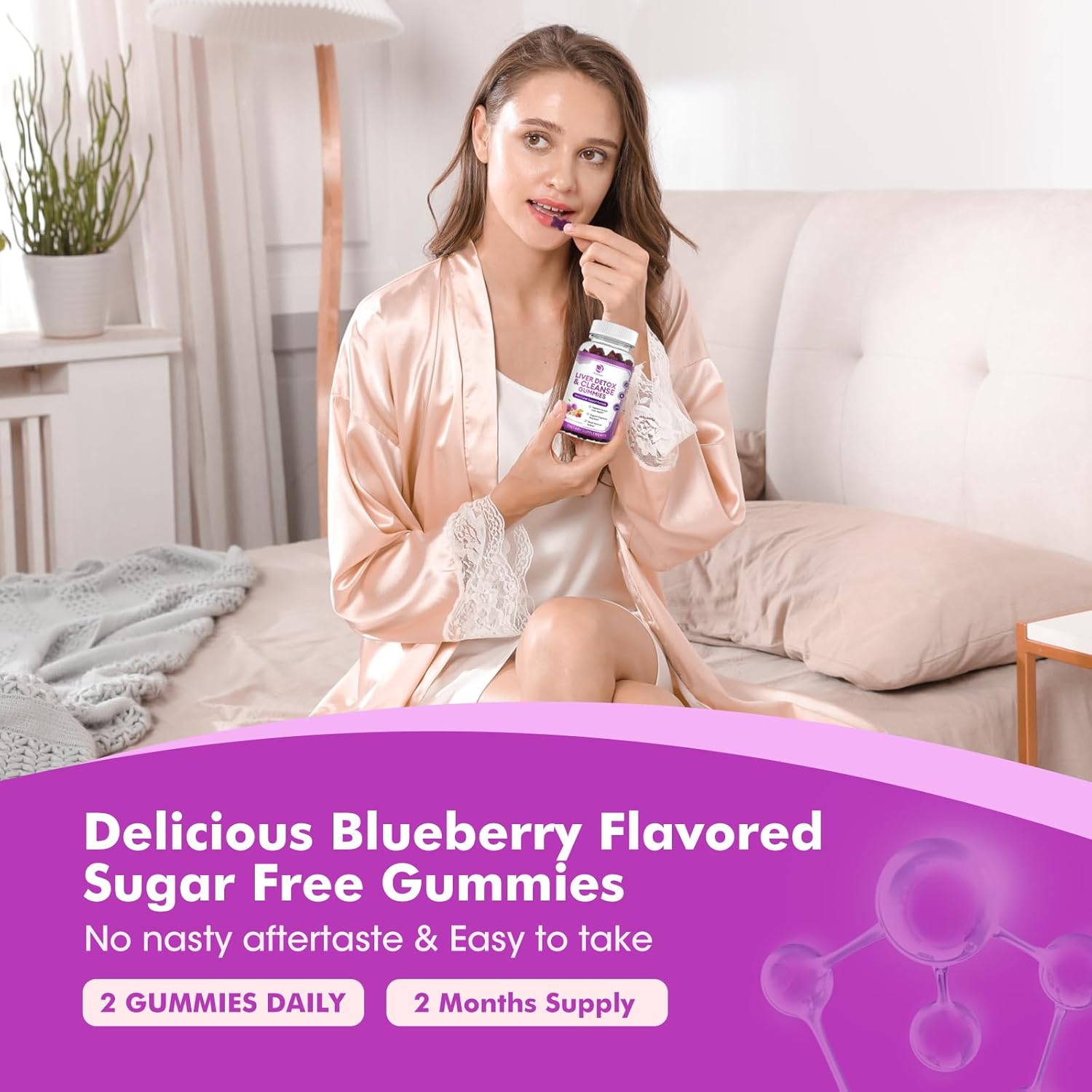 Extra Strength Lukaree Liver Cleanse Detox Gummies - 14-in-1 Liver Support with Milk Thistle, Dandelion, Artichoke, and Elderberry - No Sugar - 120 Count