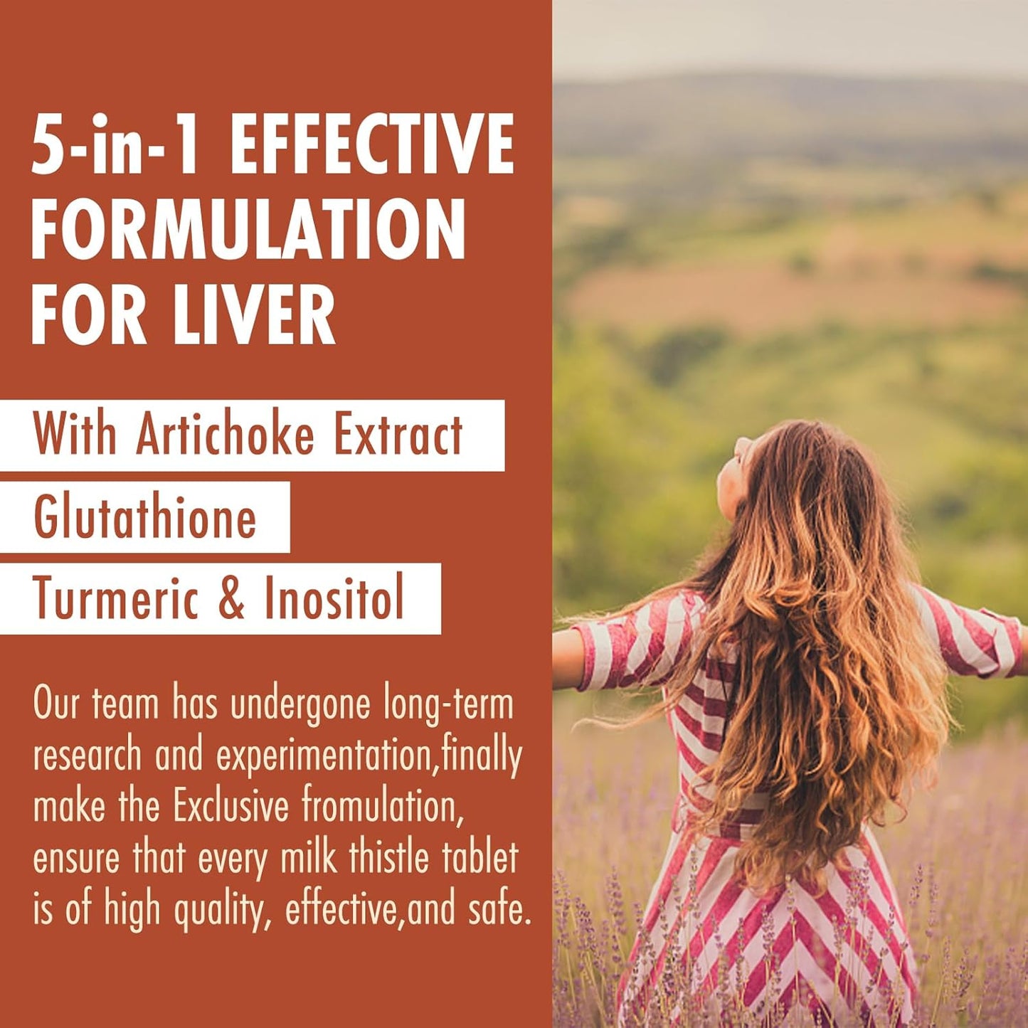 Extra Strength Milk Thistle Liver Supplement 500mg - 5-in-1 Detox & Repair Formula - 60 Tablets