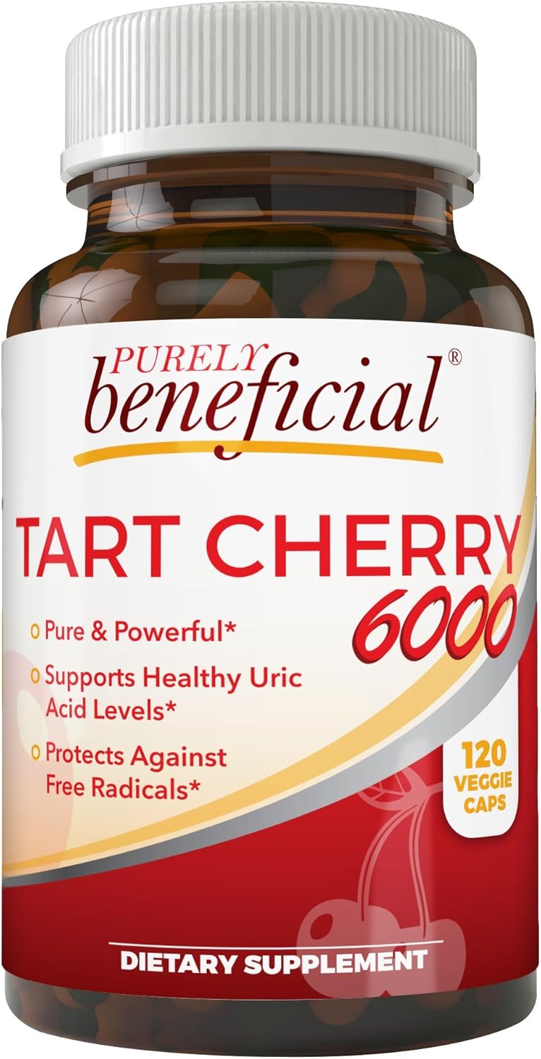 Extra Strength Montmorency Cherry Capsules - 6000 mg Pure Tart Cherry, Raw, Non-GMO, 120 Capsules (Vegetarian) for Maximum Benefits