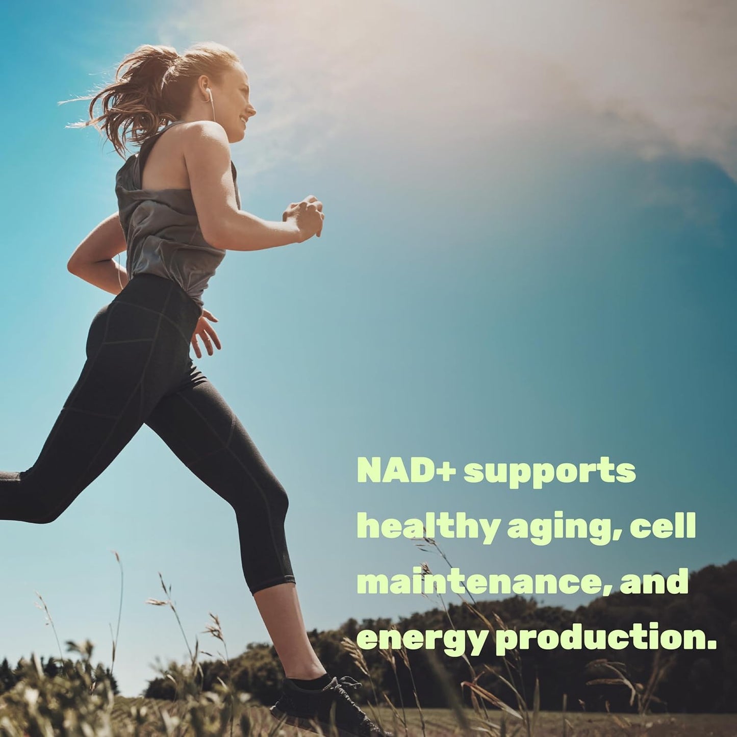 Extra Strength NAD+ Supplement 1,000mg - 120 Veggie Capsules for Healthy Aging & Energy Boost - Non-GMO NAD Booster with Brain Support