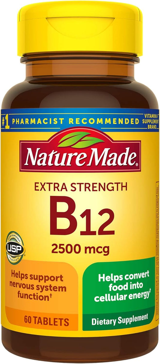 Extra Strength Nature Made Vitamin B12 2500 mcg Tablets - 60 Count