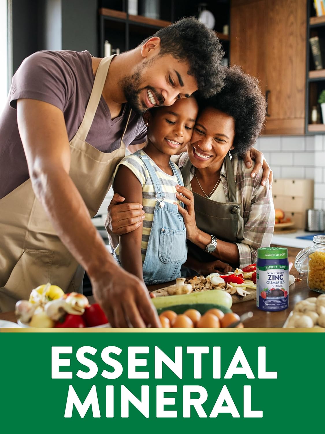 Extra Strength Nature's Truth Zinc Gummies for Adults - Vegan, Non-GMO, Gluten Free - 60 Count, 50 mg - Mixed Berry Flavor