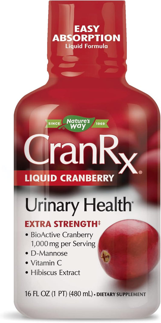 Extra Strength Nature's Way CranRx Cranberry with 1,000mg D-Mannose, Vitamin C, and Hibiscus - 16 fl. oz.