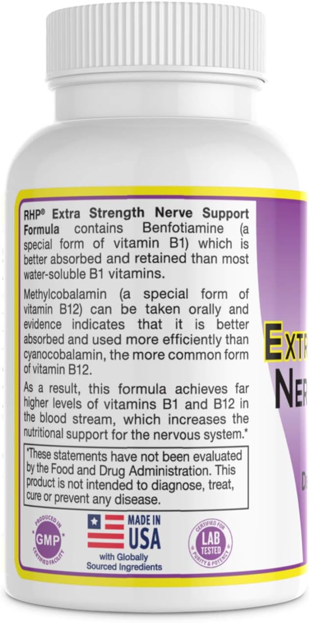 Extra Strength Nerve Support Formula for Nerve Repair and Regeneration - 60 Capsules