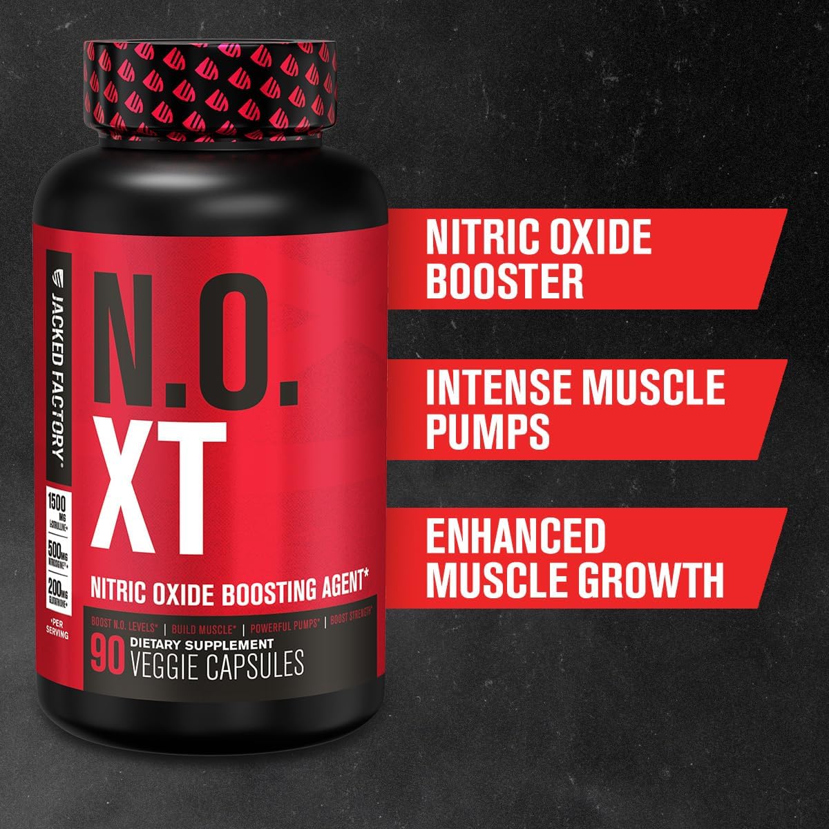 Extra Strength Nitric Oxide Supplement for Muscle Growth, Pumps, Vascularity, & Energy - Pre Workout Muscle Builder with L Arginine & L Citrulline - 270 Veggie Pills