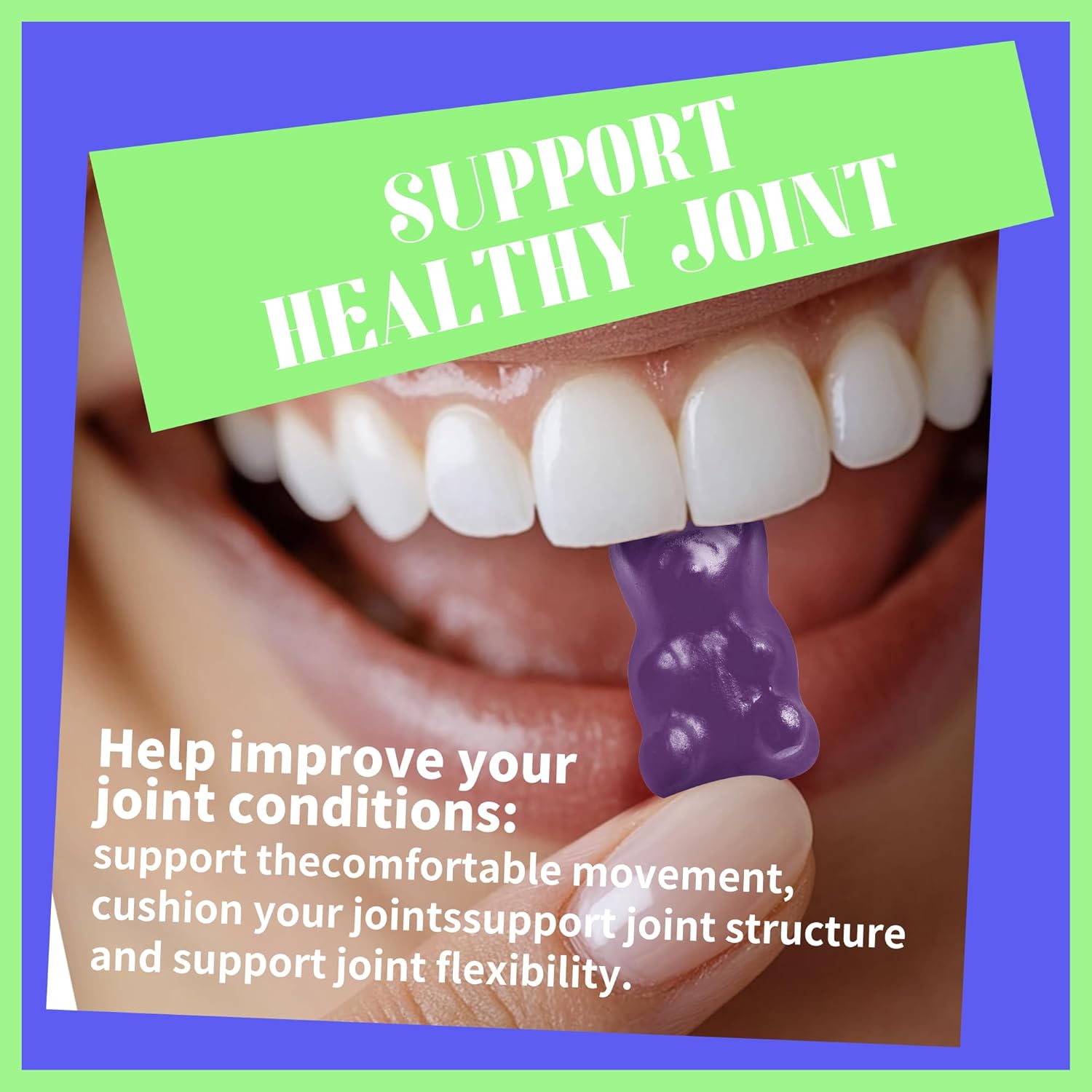 Extra Strength Pets Purest Blueberry Gummies with Glucosamine, Chondroitin, MSM & Elderberry - Joint and Immune Support for Adults, Men & Women