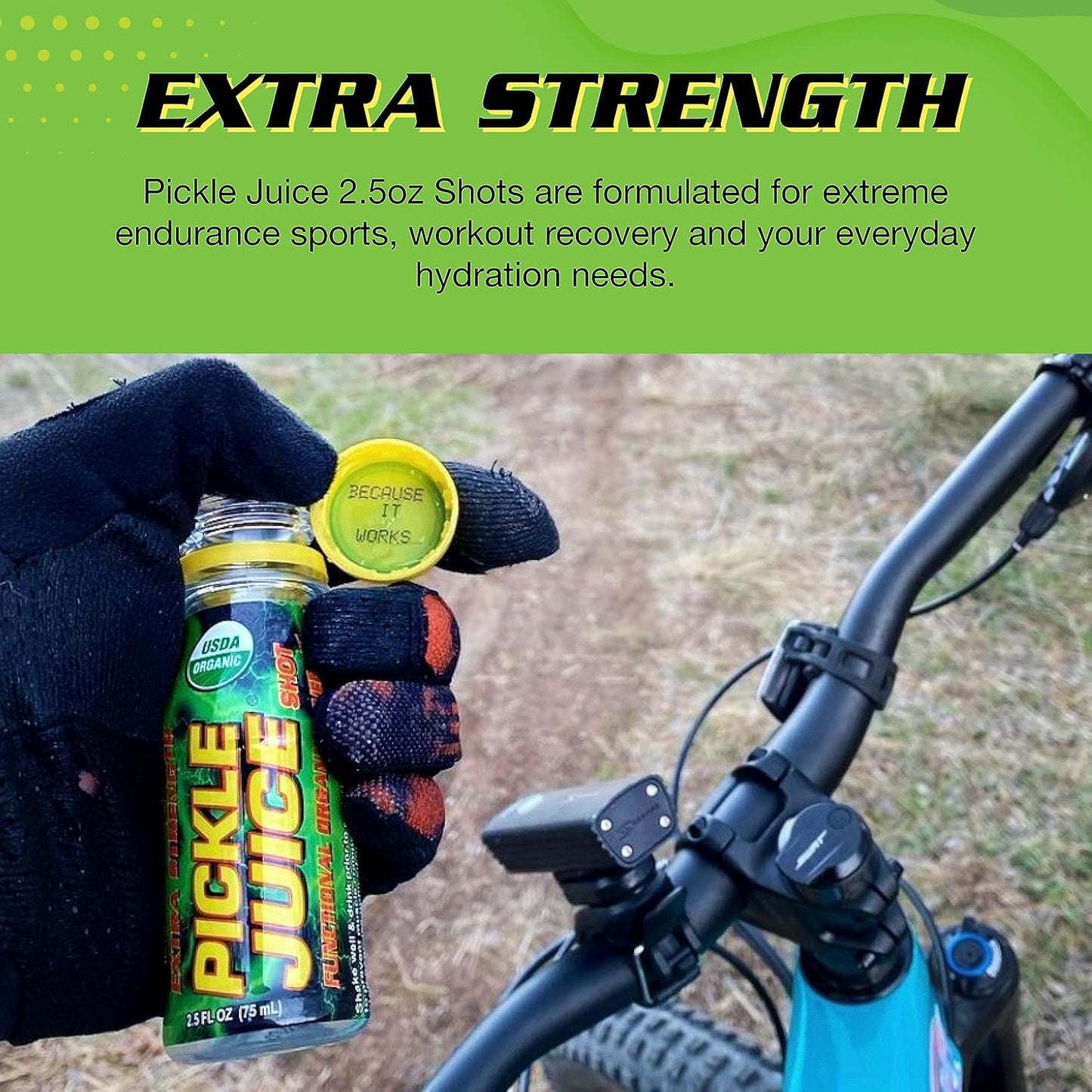 Extra Strength Pickle Juice Shots for Immediate Leg Cramp Relief - 24 Pack of Electrolyte Sports Drink Shots - 2.5 oz Day & Night Cramp Relief