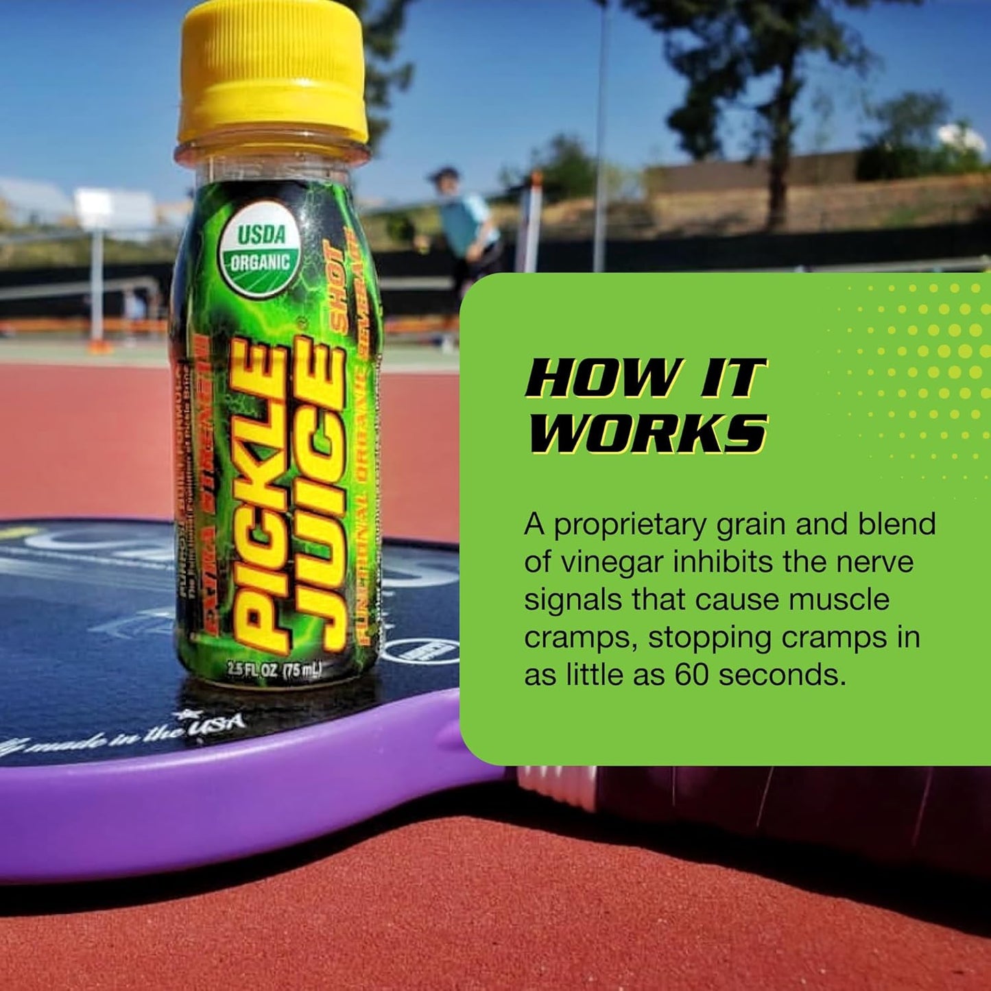 Extra Strength Pickle Juice Sports Drink Shots for Immediate Cramp Relief - Electrolyte Shots for Day & Night - 2.5 oz, 12 Pack