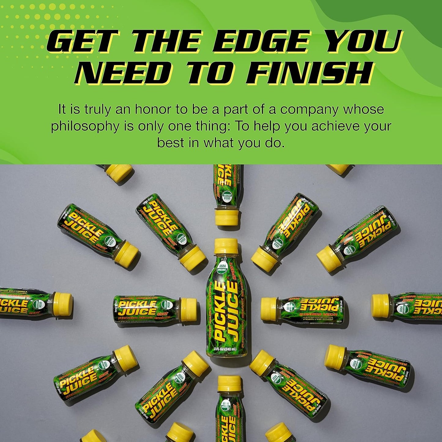 Extra Strength Pickle Juice Sports Drink Shots for Immediate Cramp Relief - Electrolyte Shots for Day & Night - 2.5 oz, 12 Pack