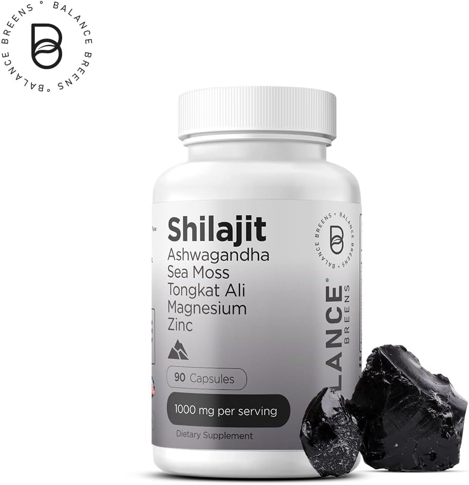 Extra Strength Pure Himalayan Shilajit Capsules - 10,000mg 10:1 Extract for Energy, Stamina, Brain Support - 90 Capsules with 85+ Minerals