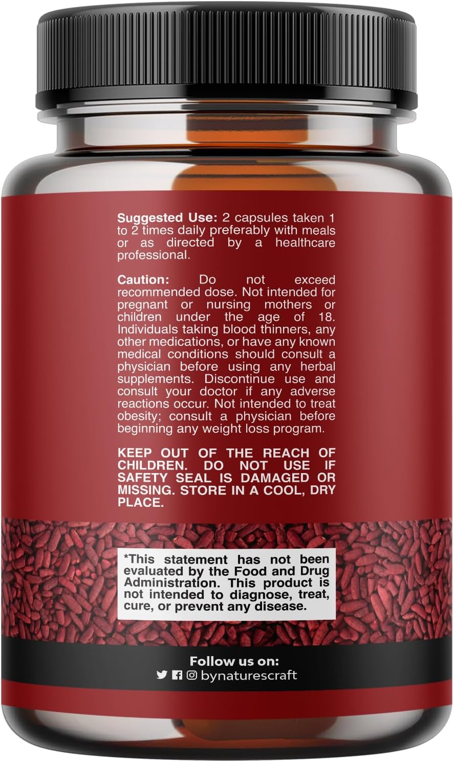 Extra Strength Red Yeast Rice with CoQ10 - Heart Health Supplement (1 Month Supply)