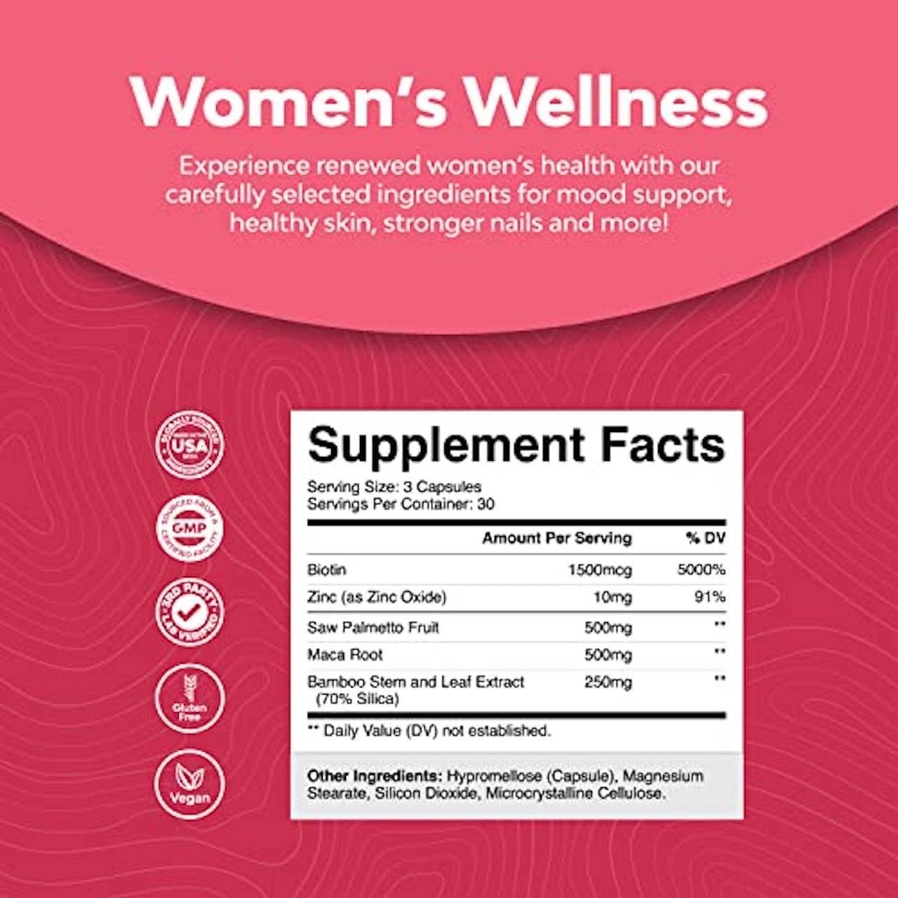 Extra Strength Saw Palmetto for Women - DHT Blocker 30-Day Supply - Hair Loss Support with Maca Root & Biotin - 90 Capsules