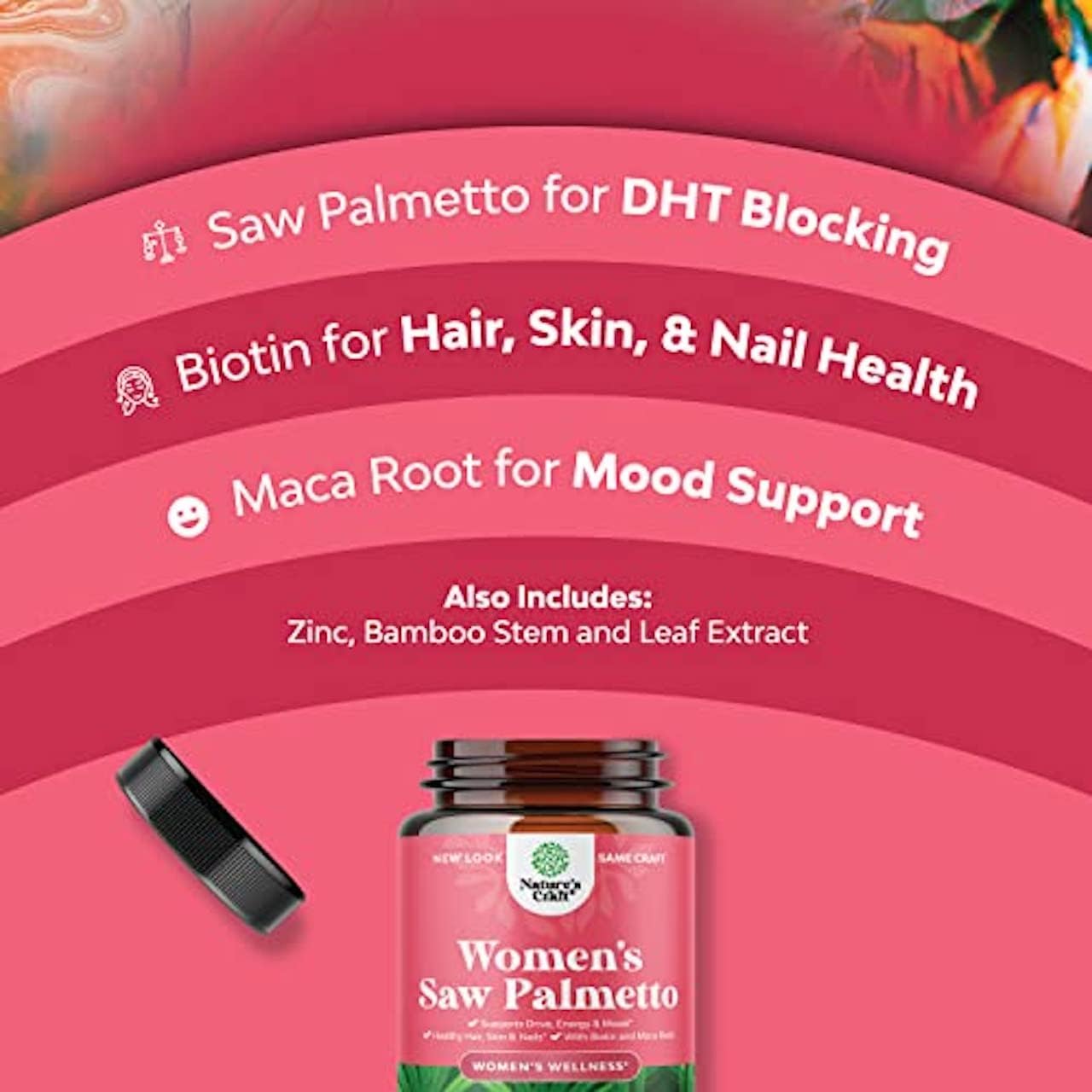 Extra Strength Saw Palmetto for Women - DHT Blocker 30-Day Supply - Hair Loss Support with Maca Root & Biotin - 90 Capsules