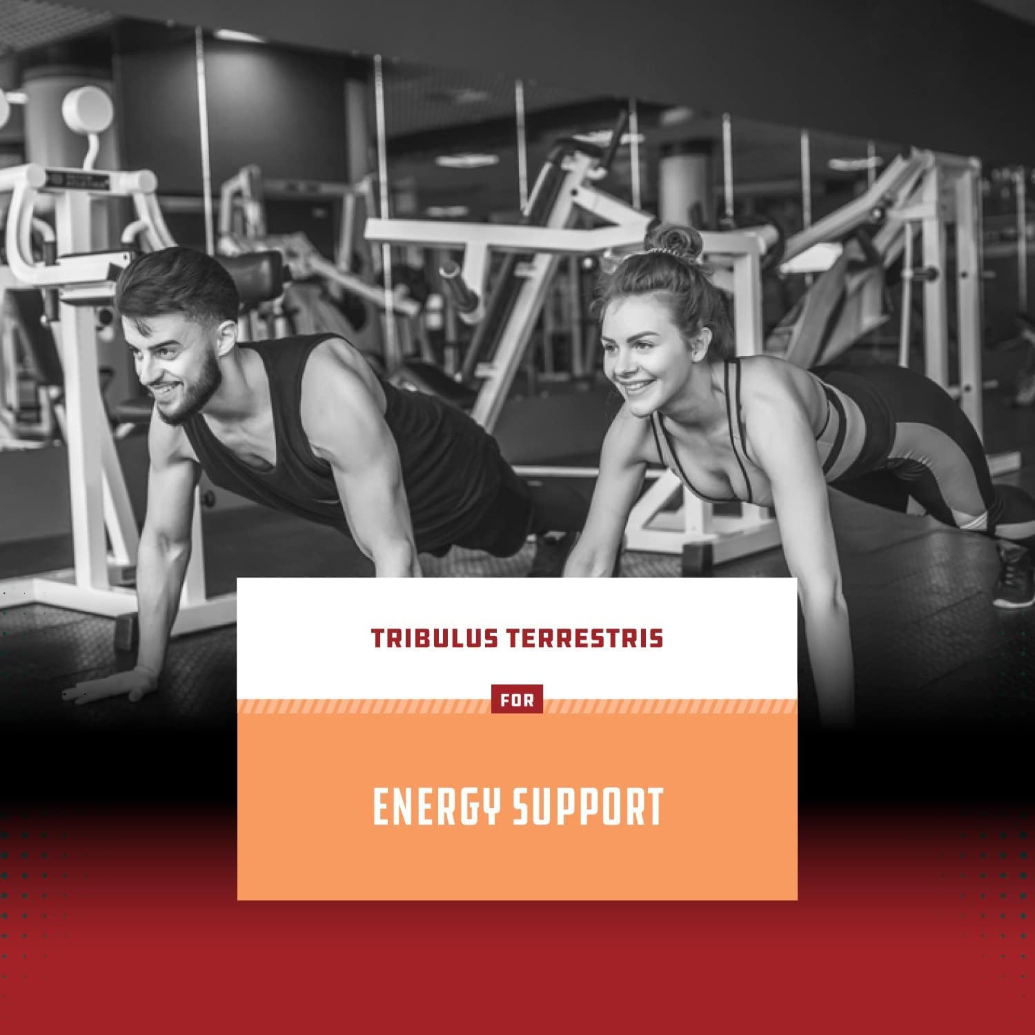 Extra Strength Test Booster and Tribulus Terrestris Extract Bundle - Natural Energy Supplement with Horny Goat Weed for Men and Women