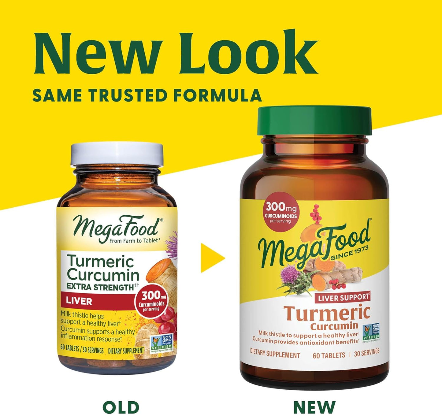 Extra Strength Turmeric Curcumin Liver Support Supplement with Black Pepper, Milk Thistle Extract - Vegan, Allergen-Free - 60 Tablets