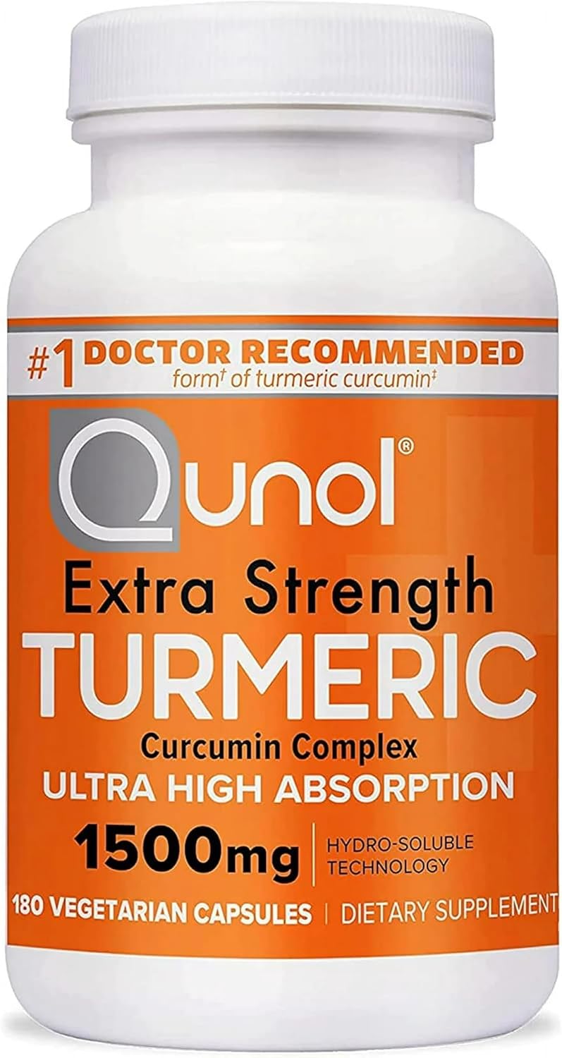 Extra Strength Turmeric Curcumin Supplement for Joint Health - 95% Curcuminoids - Natural Support for Inflammatory Response - High Absorption - Gluten-Free - 180 Count