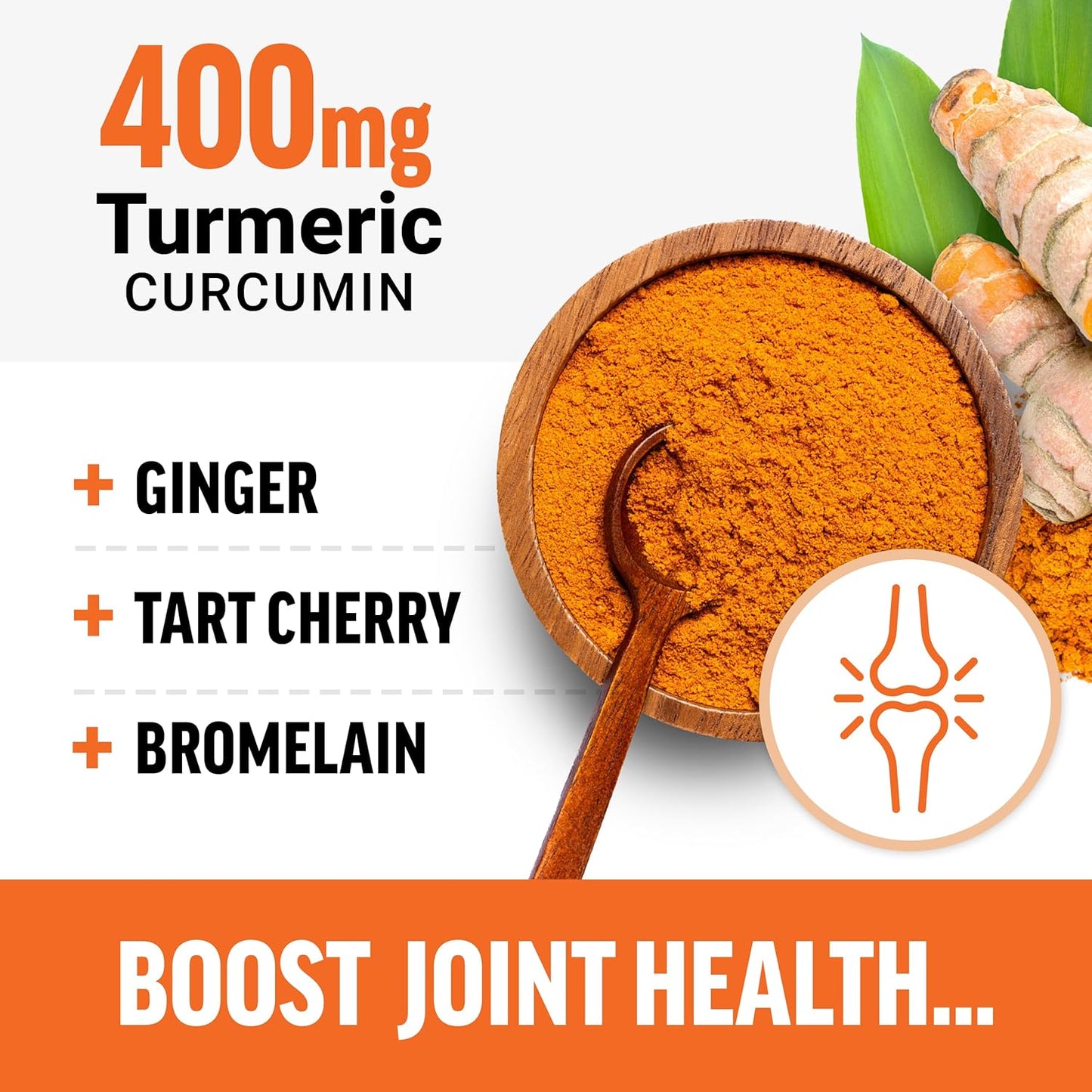 Extra Strength Turmeric Supplement with Black Pepper & Ginger for Joint Support - 60 Fruit Splash Chews for Superior Absorption