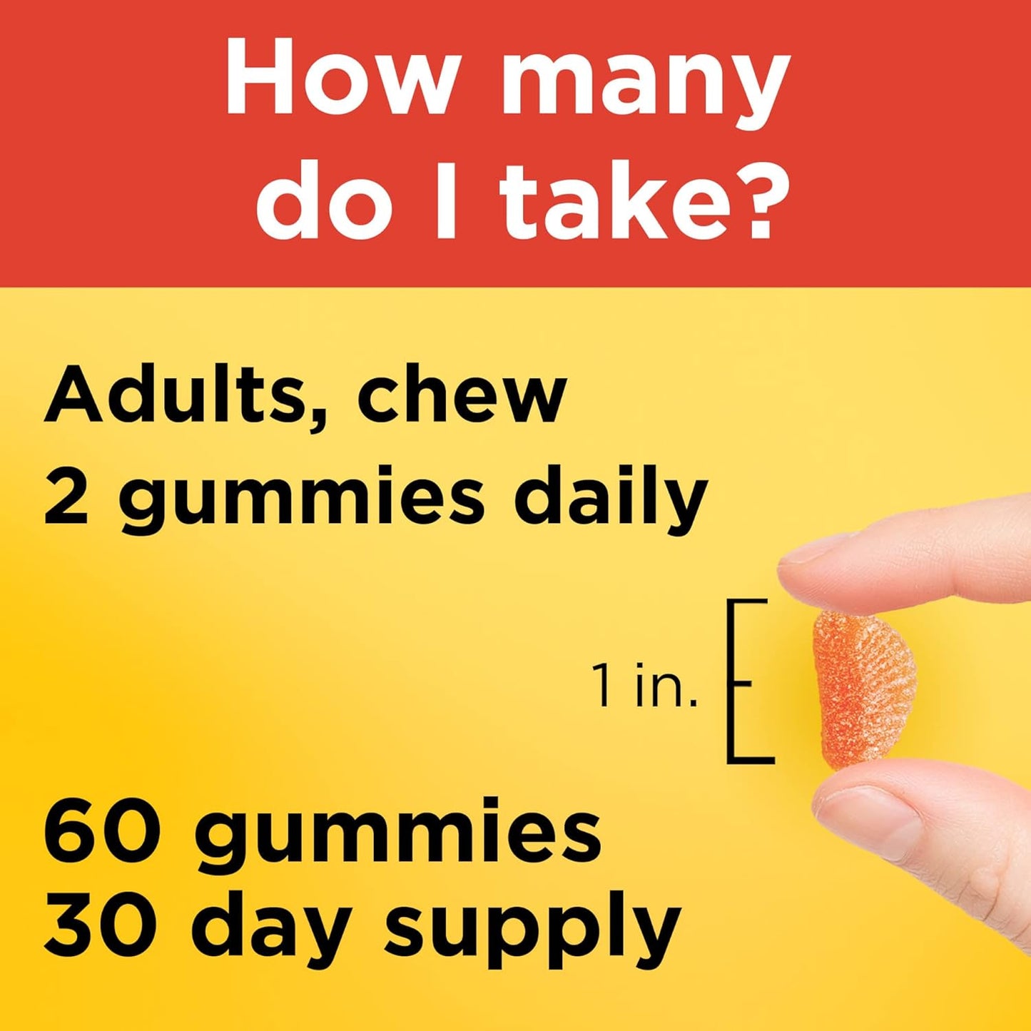 Extra Strength Vitamin C Gummies 500mg, 60 Count - Immune Support Supplement, 30 Day Supply by Nature Made