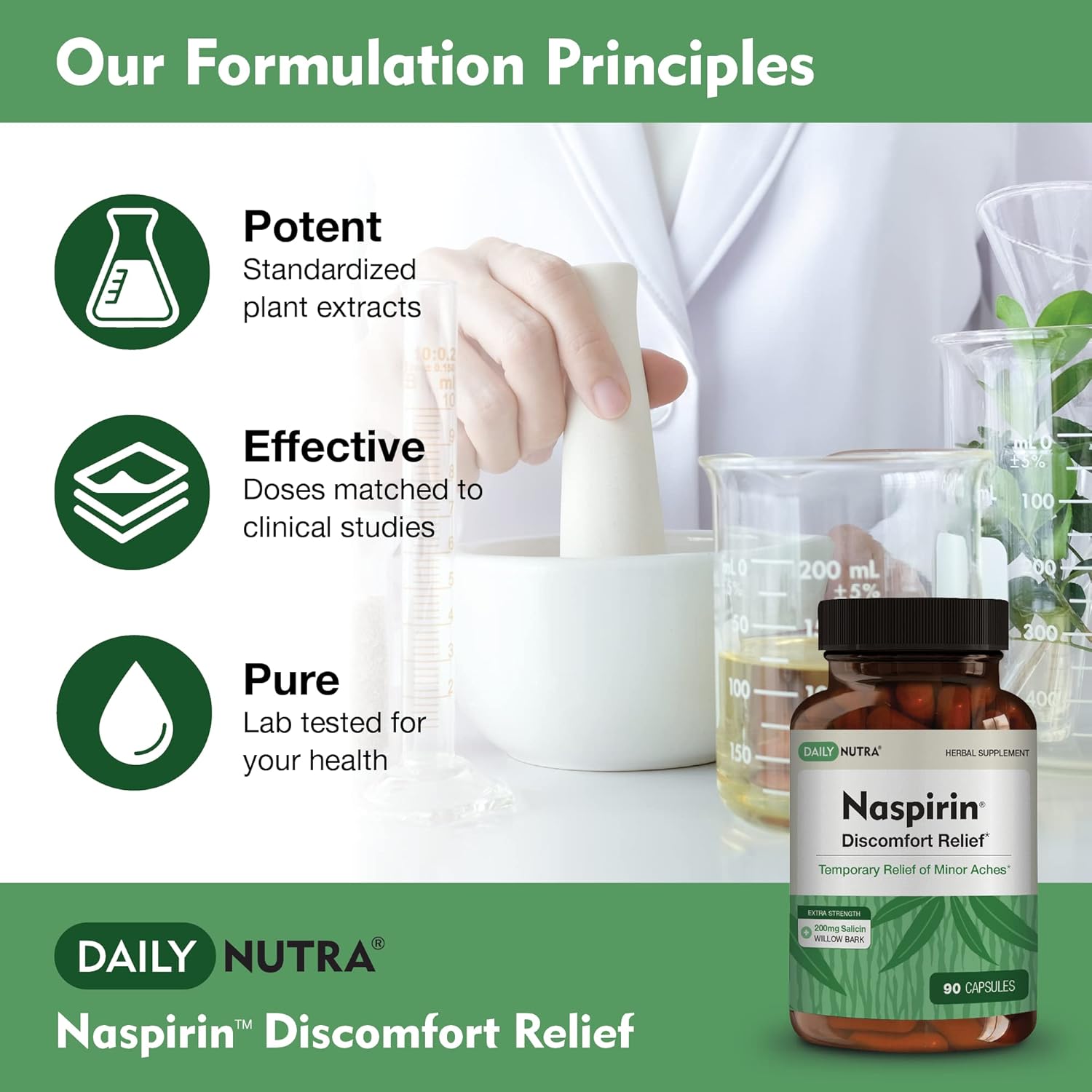 Extra Strength White Willow Bark Supplement with Turmeric & Boswellia for Head, Back, Shoulder, Neck, Knees, & Joints - 60 Capsules