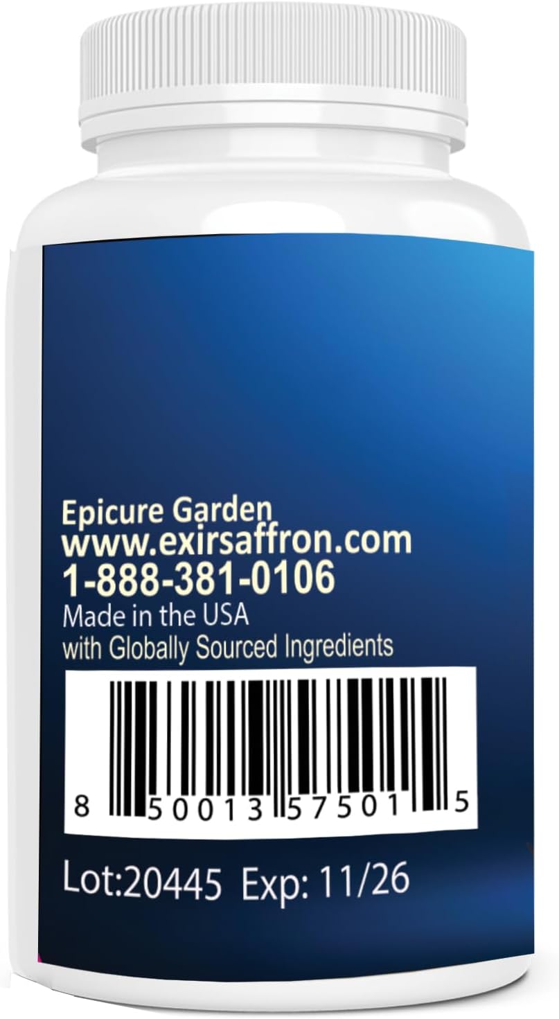 Eye Health Supplement with Lutein, Saffron, Astaxanthin, Zeaxanthin, Grape Seed, Turmeric - Supports Vision, Reduces Floaters, Strain, Pressure - 30 Capsules