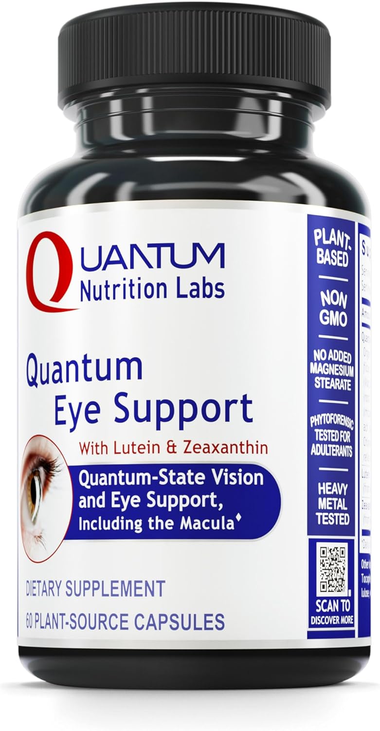 Eye Health Vitamins with Lutein and Zeaxanthin for Adults and Seniors - Supports Macular Health - 60 Vegetarian Capsules by Quantum Nutrition Labs