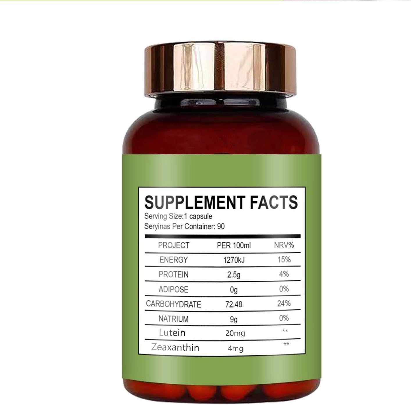 Eye Vitamin & Mineral Supplement with Lutein & Zeaxanthin for Adults - Supports Eye Strain & Vision Health - Vegan Eye Vitamins with Vitamins C & E - 90 Capsules (2 Pack)