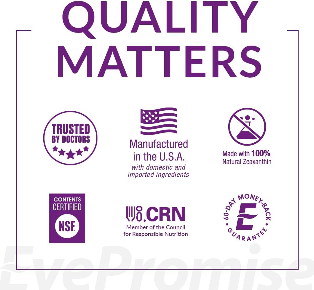 EyePromise Restore Softgel Capsules - 60 Count Eye Health Supplement with Lutein, Vitamin C, D, E, Omega-3 Fish Oil, Zeaxanthin.