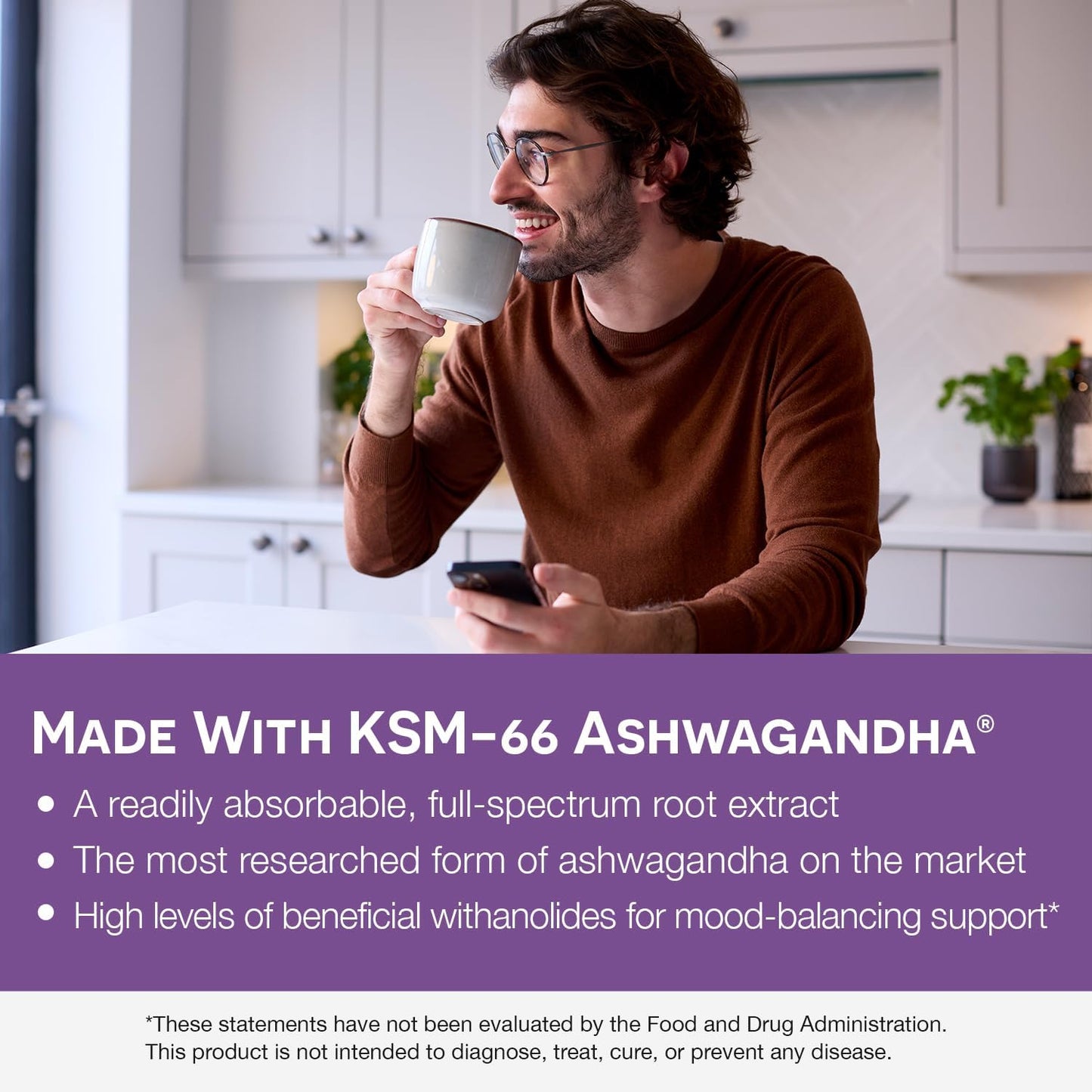EZ Melts Sugar-Free KSM-66 Ashwagandha® 300mg Tablets for Stress, Sleep, and Mood Support, Apple Berry-Flavor, 30-Day Supply
