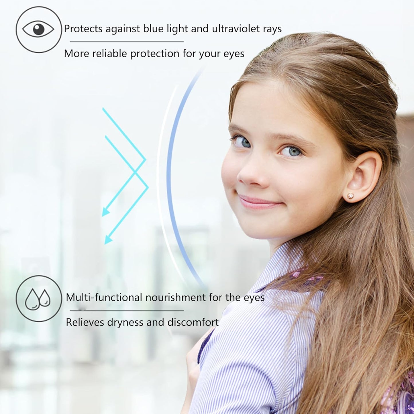 EZZ Children's Eye Health Supplement with Lutein and Zeaxanthin - Natural Formula for Visual Fatigue Relief and Improved Eyesight - 60 Chewable Tablets