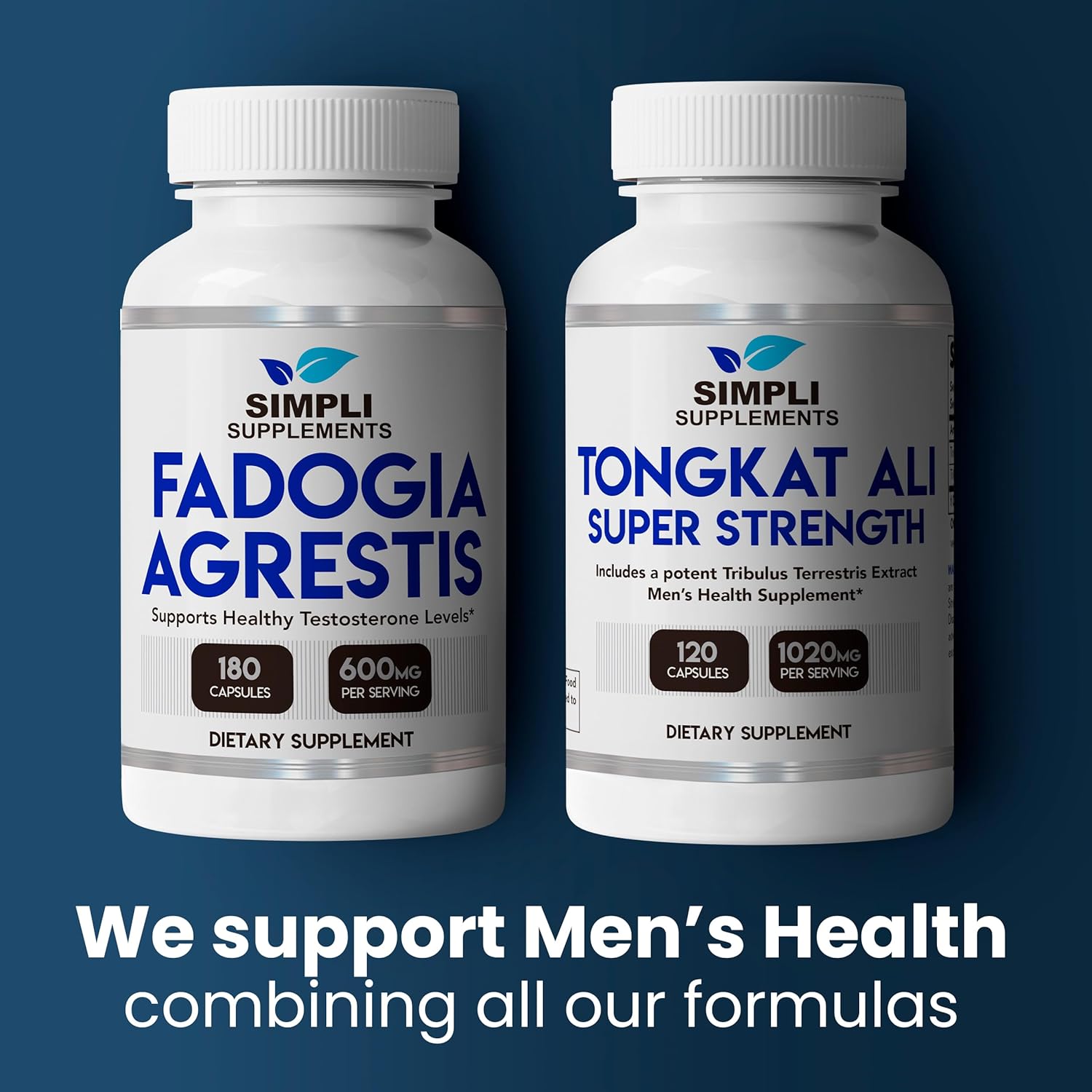 Fadogia Agrestis 600mg Supplement for Natural Testosterone Support - Boosts Muscle Growth, Energy, Drive, and Mood - Non-GMO, Vegan, Gluten-Free - 180 Capsules