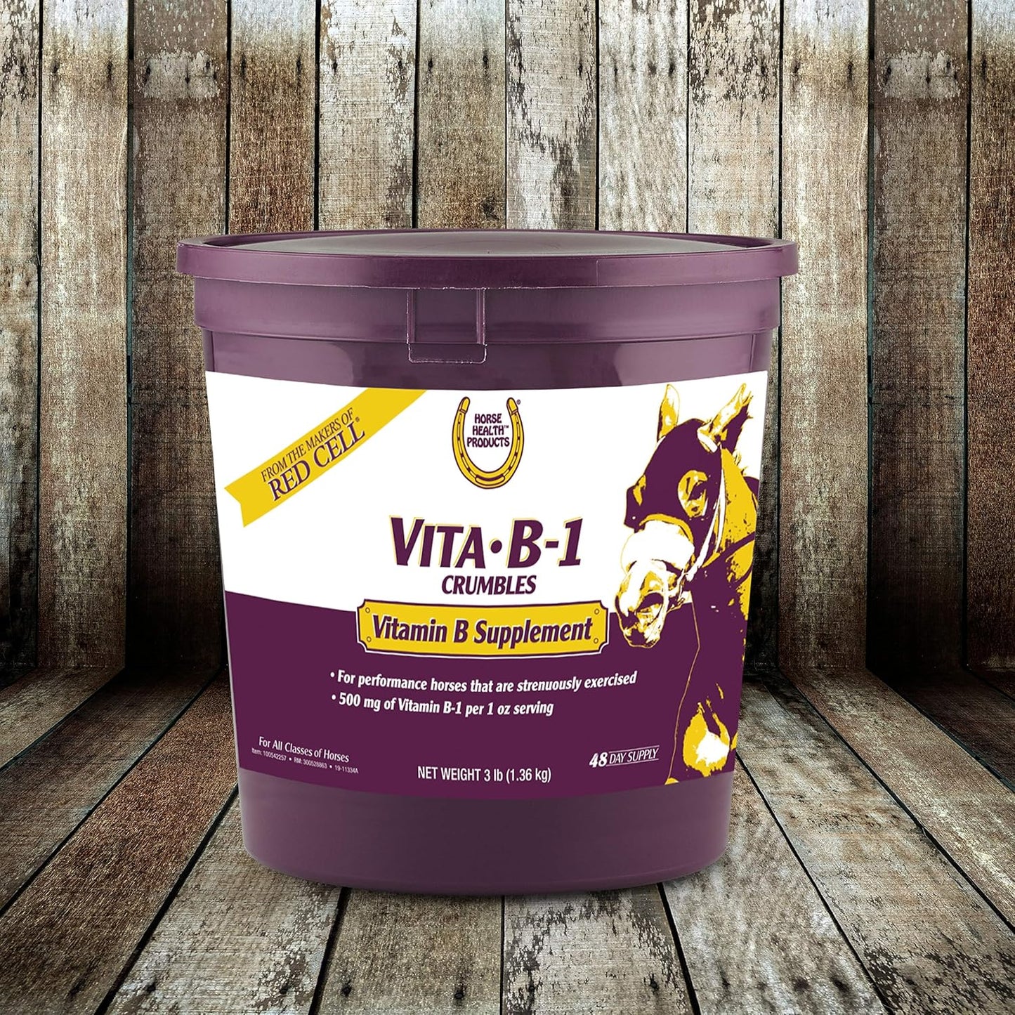 Farnam Horse Health Vita B-1 Crumbles Supplement 3 lbs - Supports Muscle Activity & Metabolism for Performance, 48 Day Supply