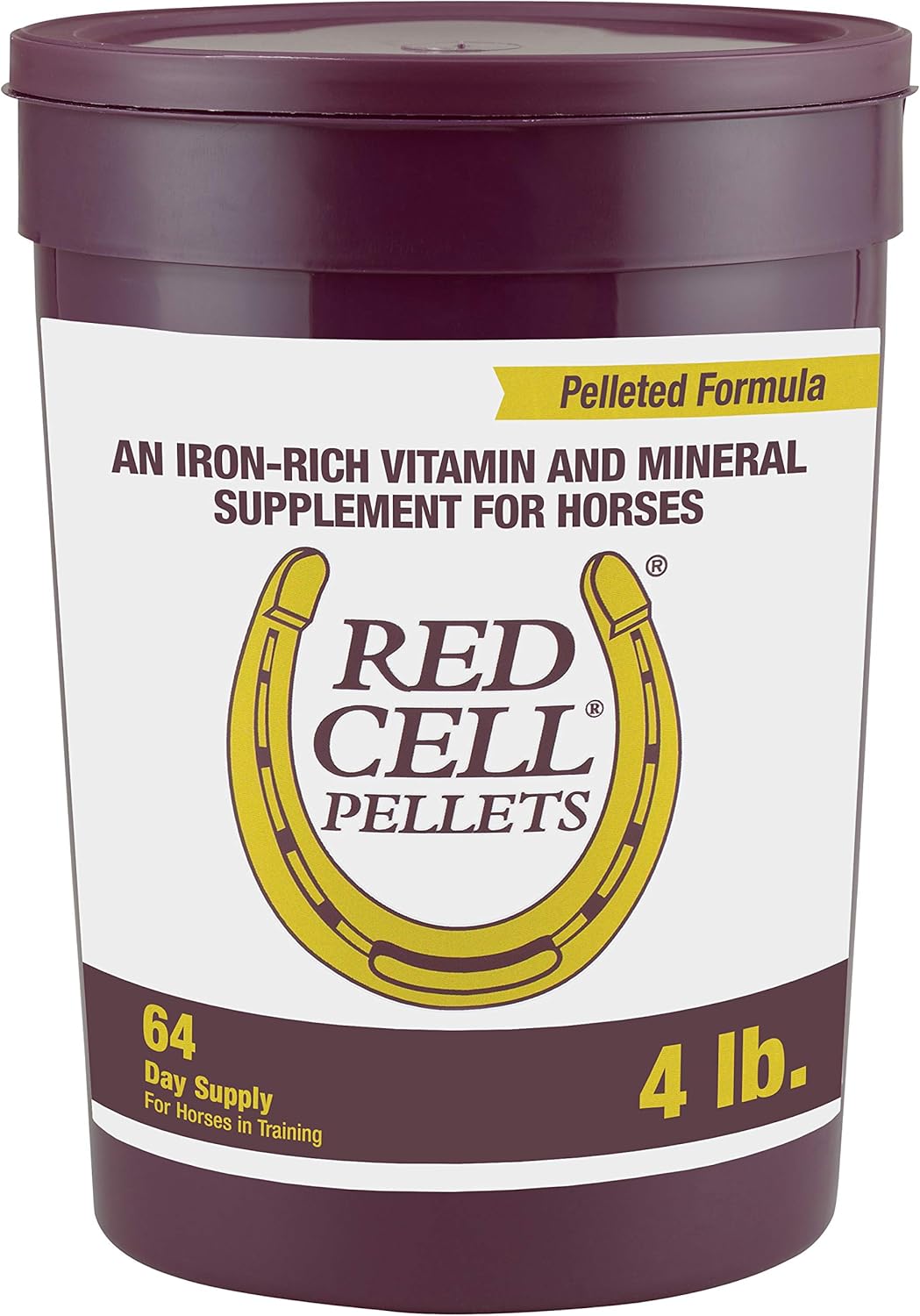 Farnam Red Cell Pellets Vitamin-Iron-Mineral Supplement for Horses - 4 lbs - 64-Day Supply