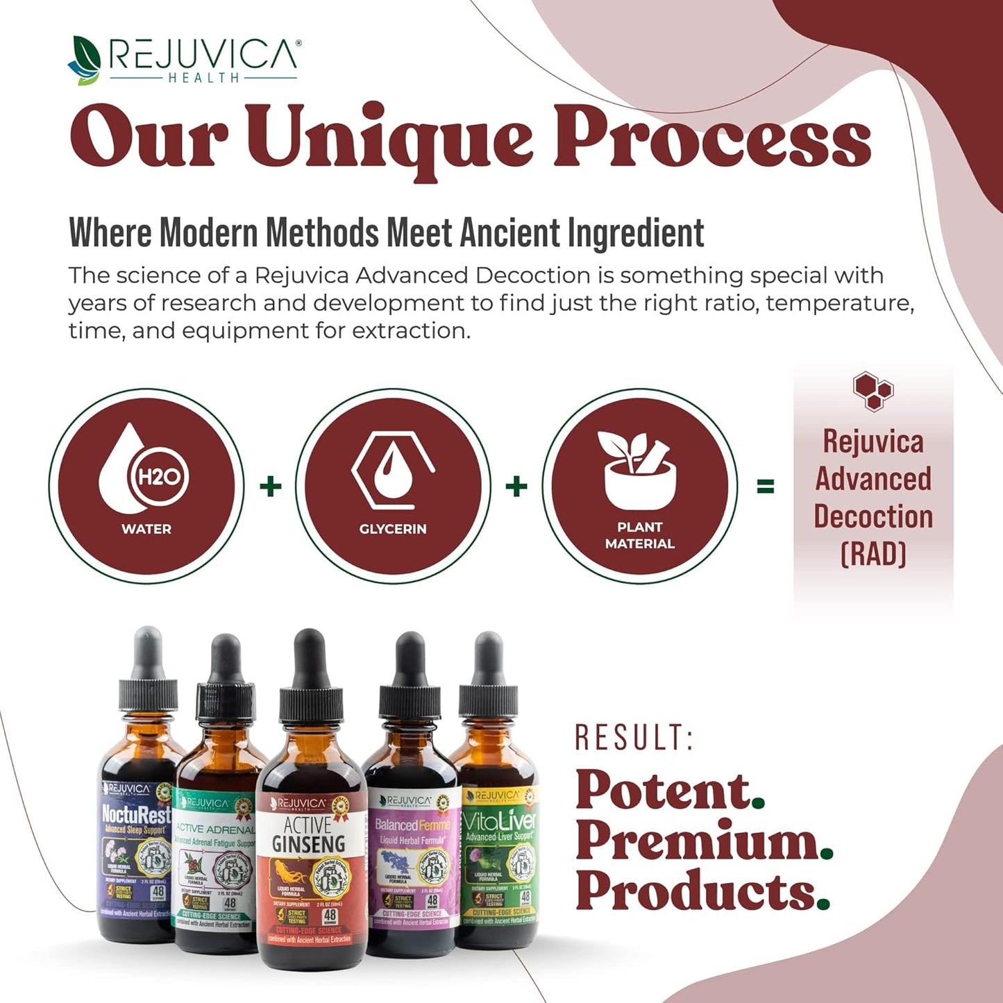 Fast-Absorbing Liquid Korean Red Panax Ginseng with Natural Ginsenosides - Supports Healthy Energy, Vitality, and Mood - Rejuvica Health Active Ginseng