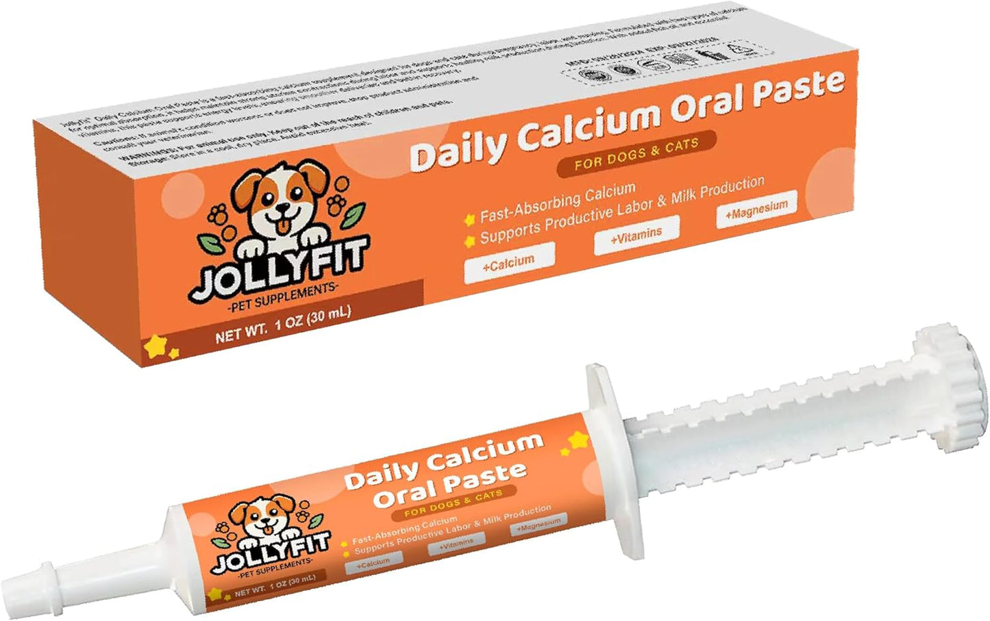 Fast-Absorbing Oral Calcium Supplement for Whelping Dogs & Cats - Supports Labor, Milk Production, and Puppy Health - 1 oz
