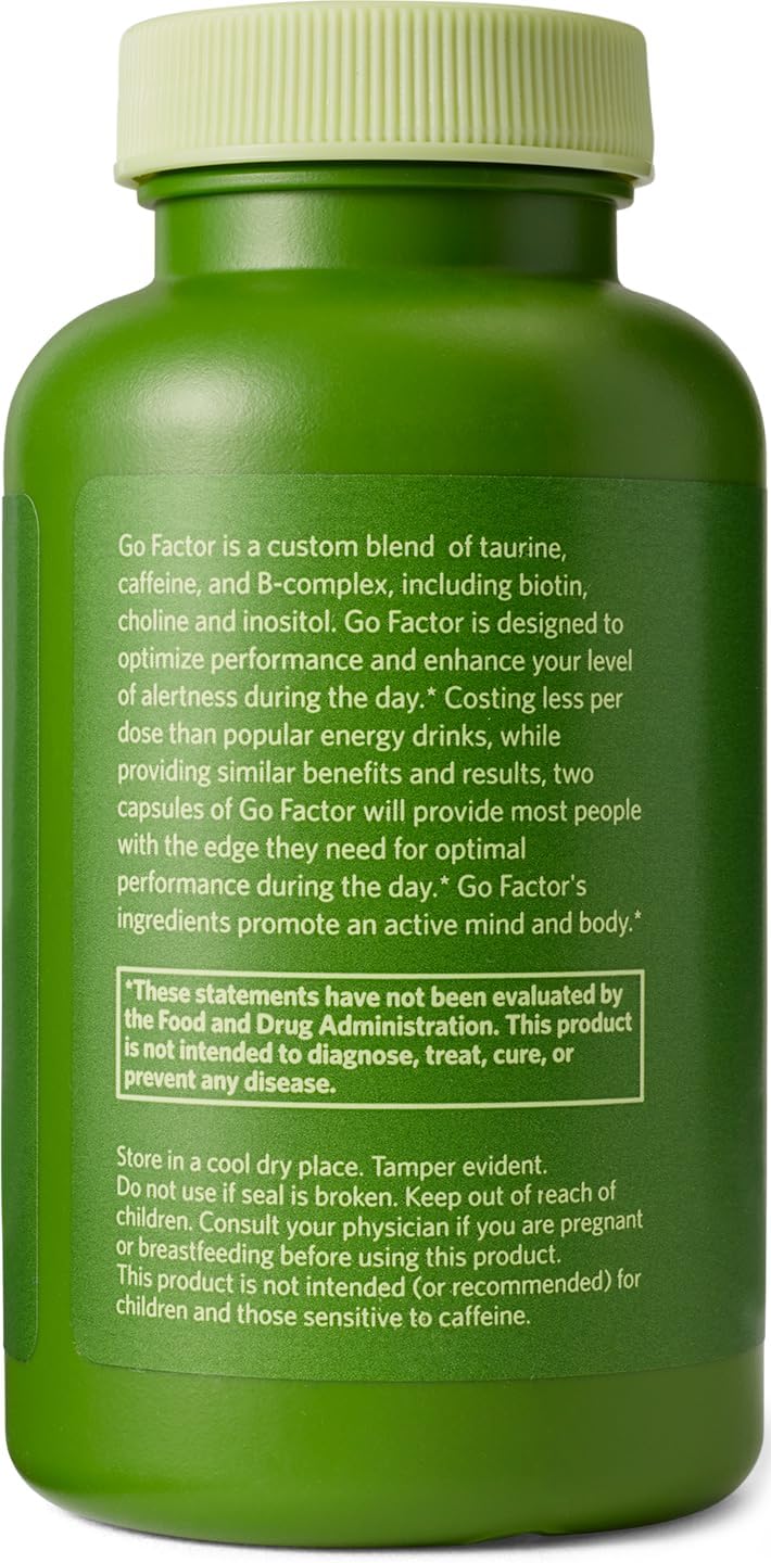 Fast-Acting Energy Supplement with Vitamin B Complex & Taurine for Alertness and Recovery - 60 Capsules