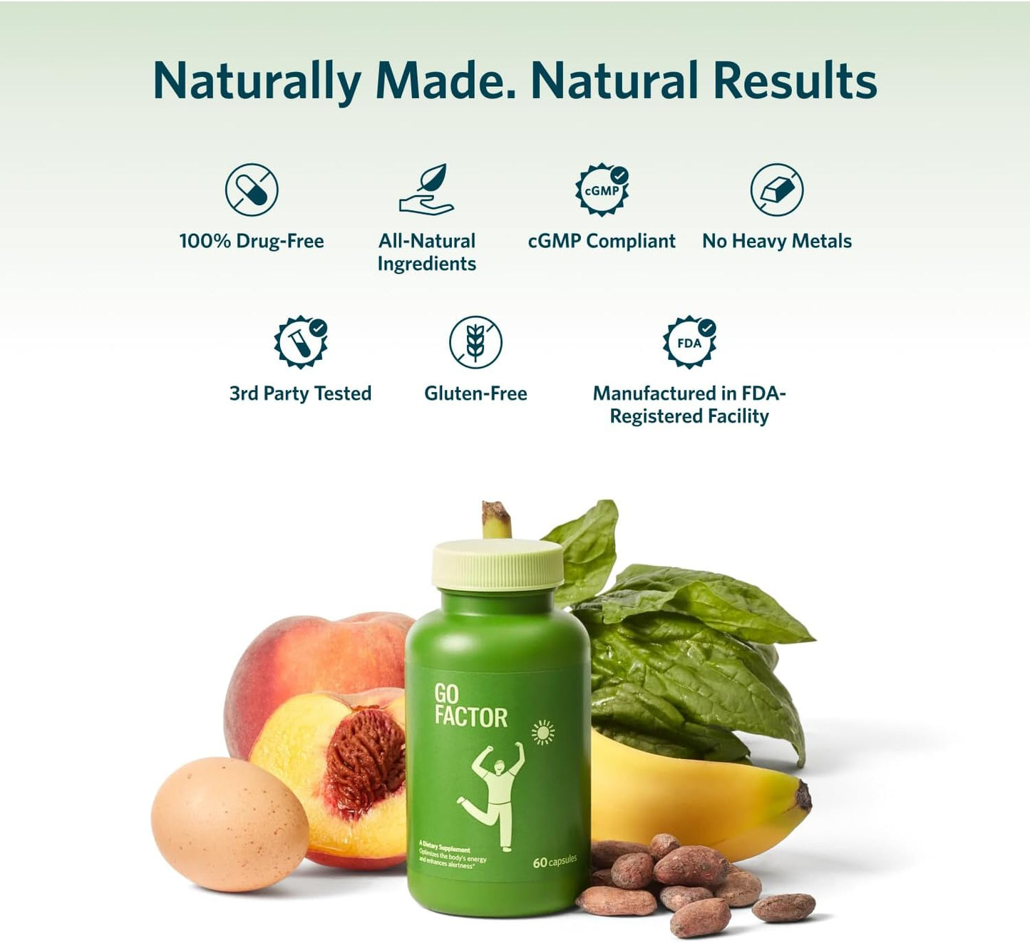 Fast-Acting Energy Supplement with Vitamin B Complex & Taurine for Alertness and Recovery - 60 Capsules