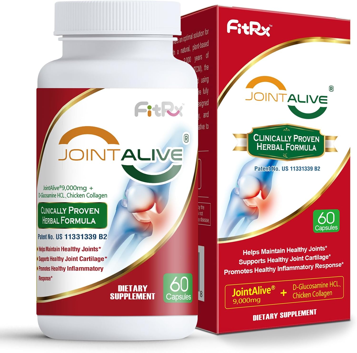 Fast-Acting JointAlive Joint Support Supplements for Women & Men - 30 Servings - Relief Discomfort, Cartilage Repair, Anti Inflammatory - Improve Flexibility in 7 Days
