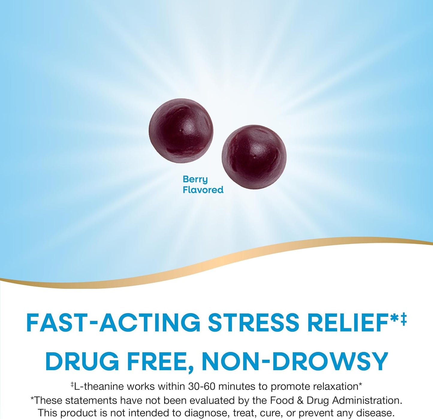Fast-Acting Nature's Way Quick Calm Gummies with L-Theanine and Ashwagandha for Stress Relief - 60 Vegetarian Mixed Berry Flavored Gummies