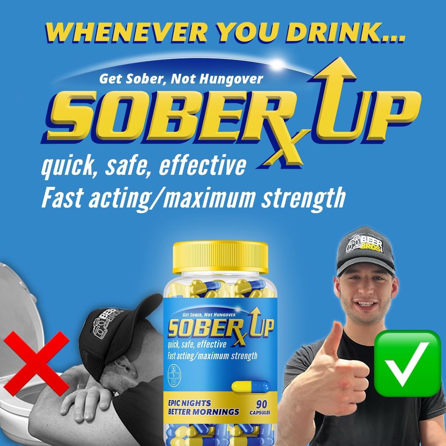 Fast-Acting Party Smart Pills for Hangover Relief with DHM and Glutathione