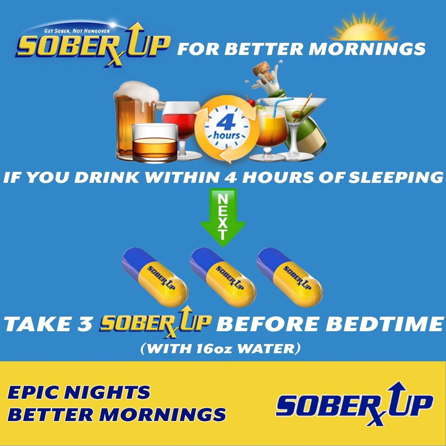 Fast-Acting Party Smart Pills for Hangover Relief with DHM and Glutathione