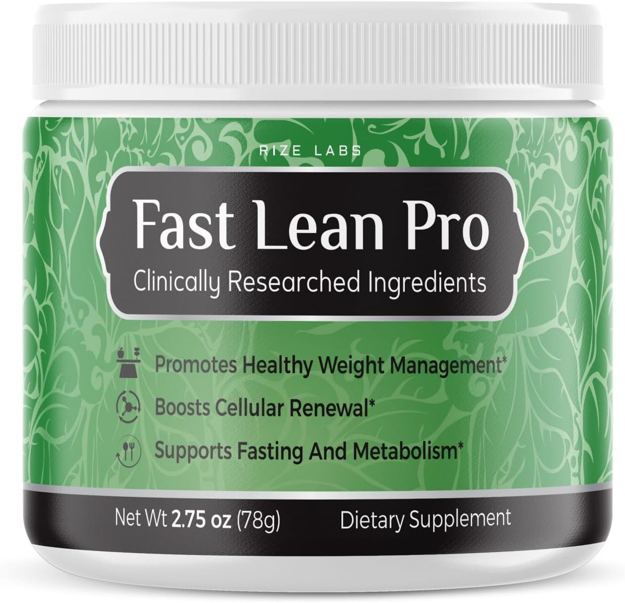 Fast Lean Pro by Rize Labs: Advanced Formula Supplement Reviews, Hydration BCAA Capsules, Easy to Scoop (30 Servings)