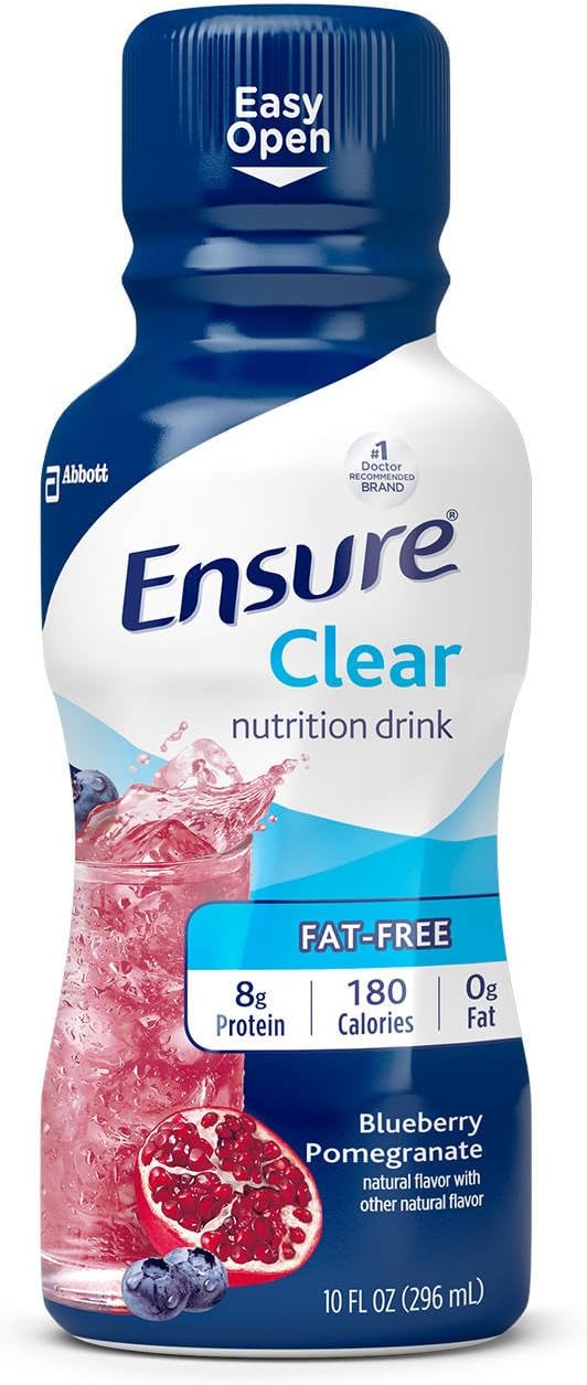 Fat Free Clear Blueberry Pomegranate Nutrition Drink, 4 Pack - Ensure