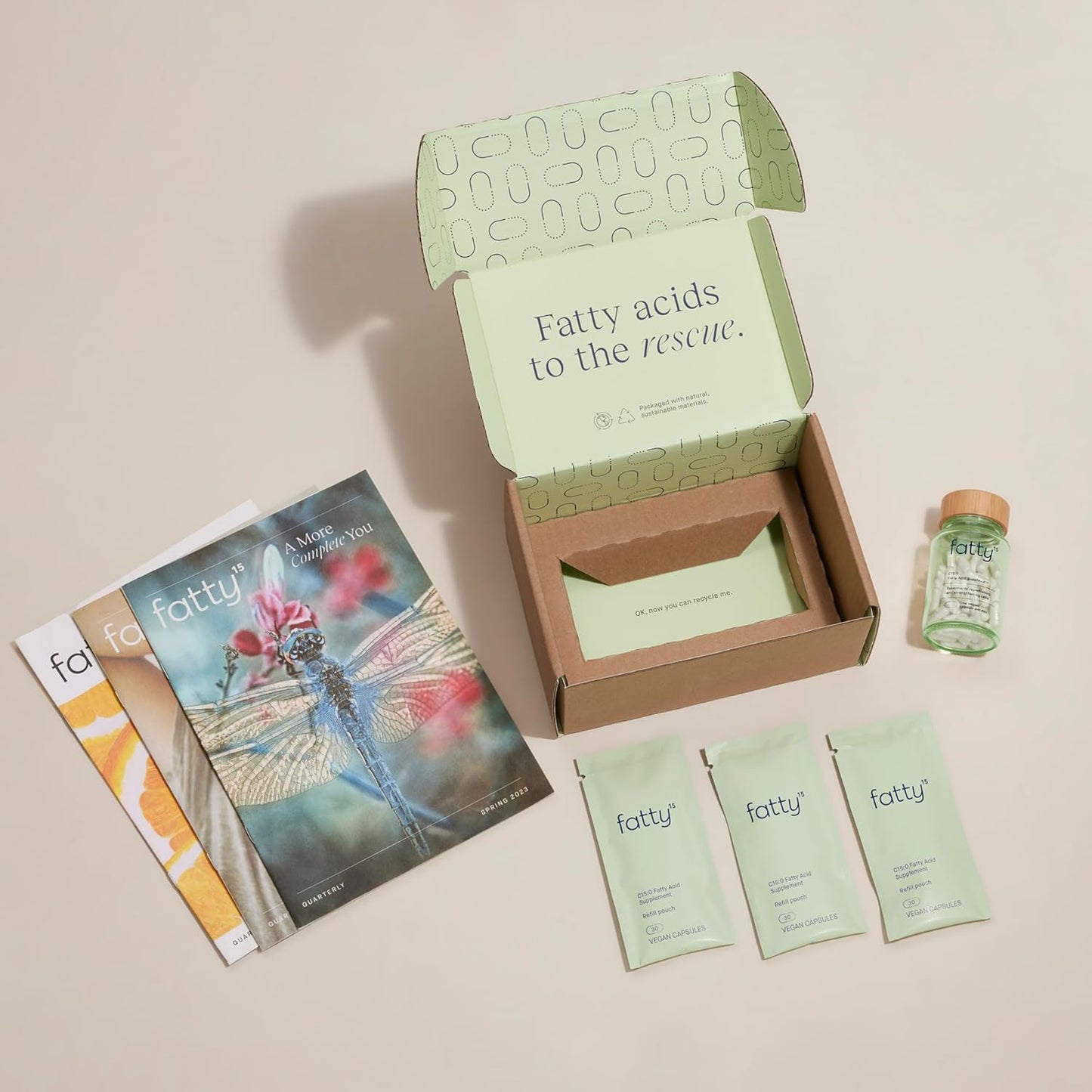 Fatty15 Pure C15:0 Pentadecanoic Acid Supplement - Triple Omega-3 Benefits - Longevity & Gut Health Support - Vegan Capsules 90ct