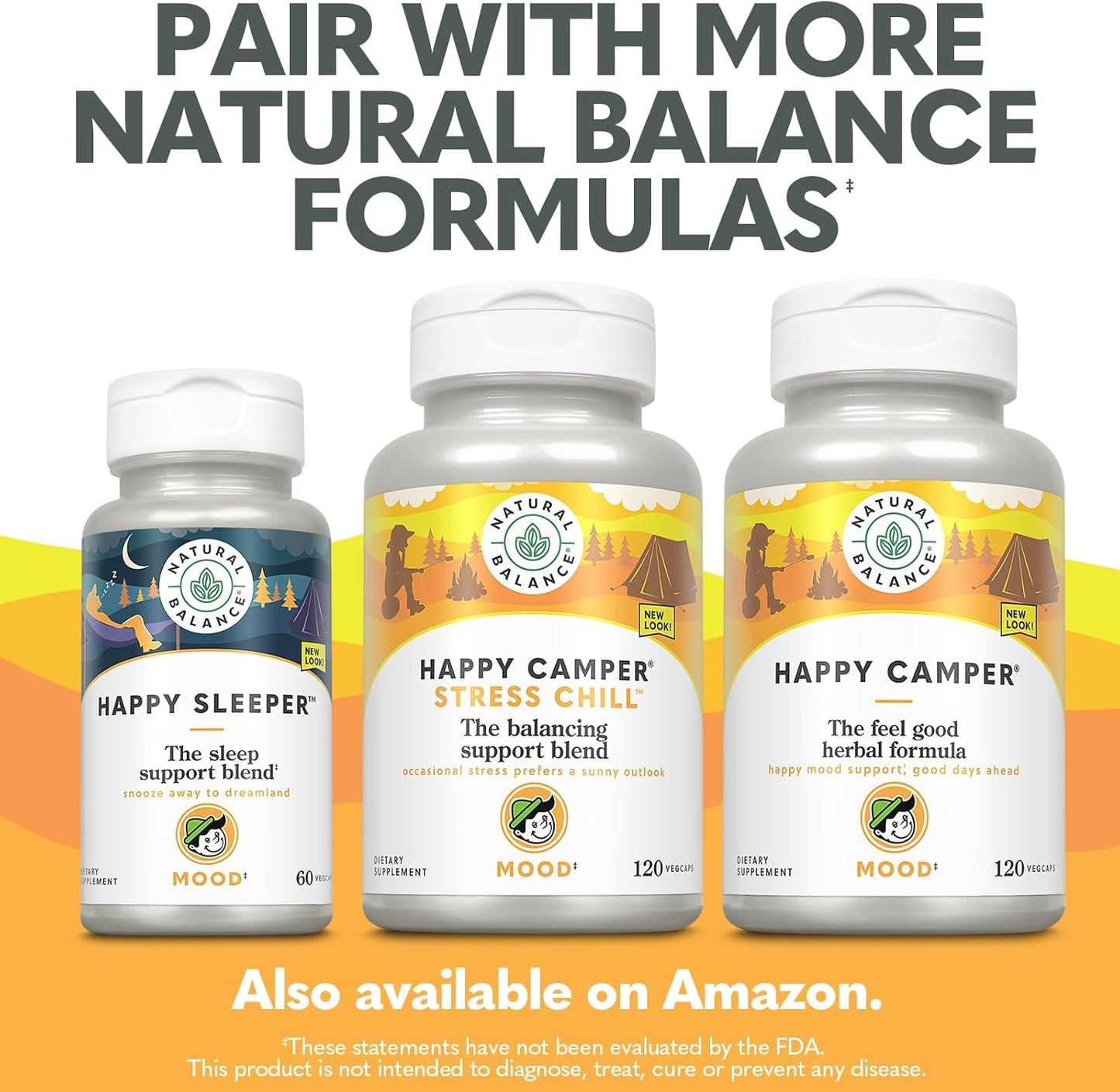 Feel-Good Mood Support Supplement with Gotu Kola, Passion Flower, and Kava Kava Capsules - 120 Count - 60-Day Guarantee